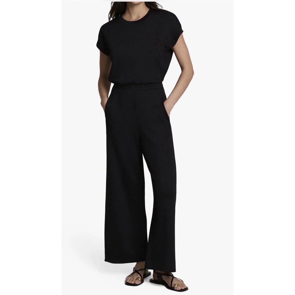 SPANX Jumpsuit L Air Essentials Cap Sleeve Cinched Black